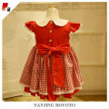 JannyBB red check flutter sleeve toddler dress