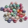 Piccole perle lisce in plastica autunnale da 8 mm