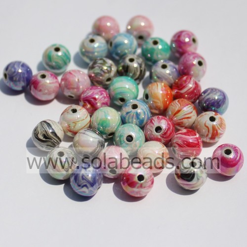 Warm 12mm Acrylic Plastic Ball Smooth Tiny beads