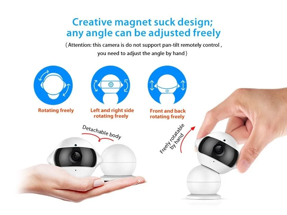 HD WiFi Wireless Webcam Mini Snowman IP Camera Home Security Infant Pet Monitor Video Recorder Cam