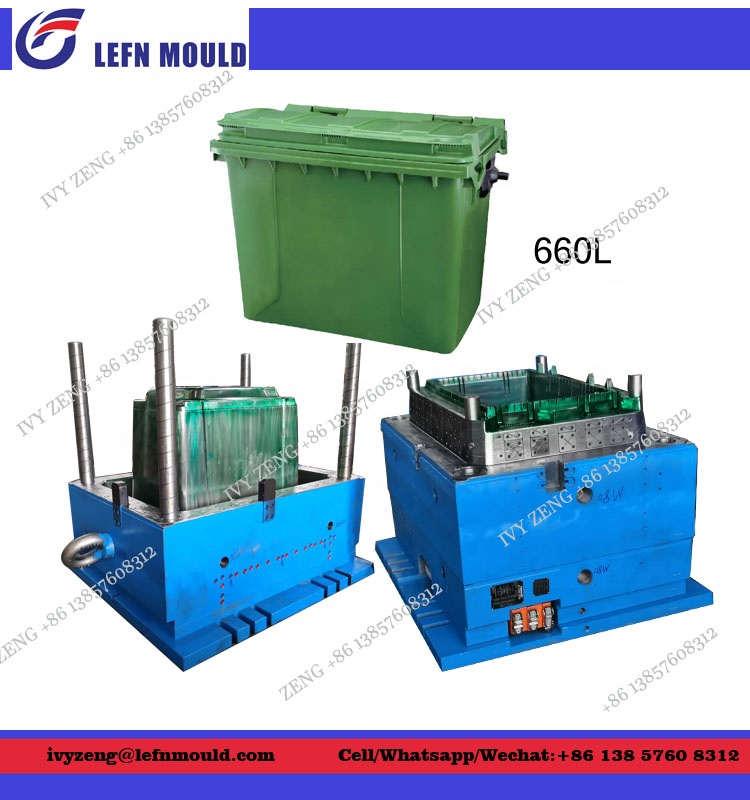 660 Liter mobile Garbage Bin mold/Tong sampah/ Waste Bin Mould manufacturer in Taizhou