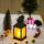 Flame Effect Led Lantern Golden Bushed Black