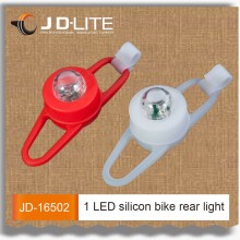 1 LED silison bicycle light round bike rear light easy mount on the bike