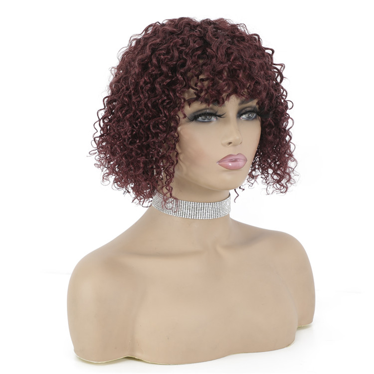 Lsybeauty 720 Live Show Bob Sale 99J# Machine Made Human Hair Wigs 8 Inch Glueless Bob Short Wig For Black Women