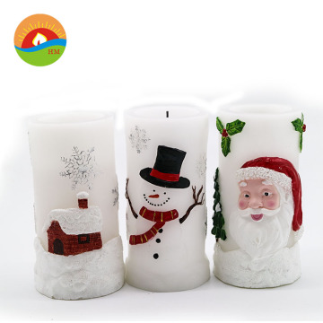 christmas candles santa claus shape led candles