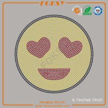 Smiling Face With Heart Eyes rhinestones appliques