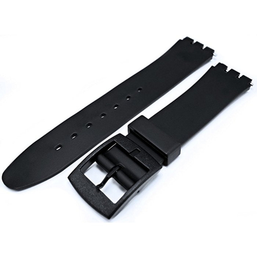 Plastic Watch Strap for Man Swatch Black Watch