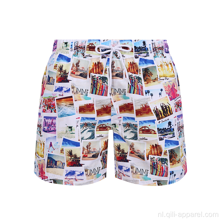 Sneldrogende bedrukte zwembroek Beach Wear-shorts
