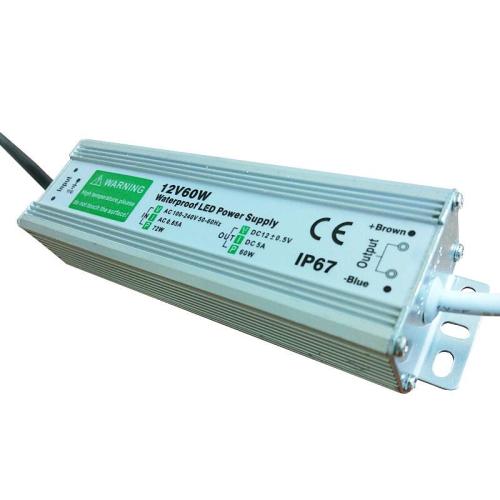 AC-DC Vattentät Transformer 60W LED Light Driver