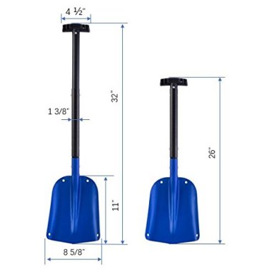 Compact Aluminum Car Snow Shovel