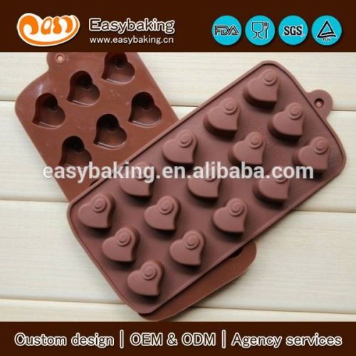 Hot selling custom heart silicone chocolate mold