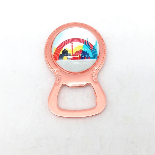 Promotion Souvenir Rose Gold Plating Fridge Bottle Opener