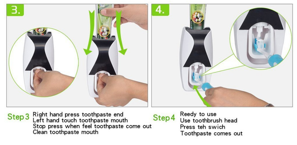 Good Quality Factory Directly Automatic Toothpaste Dispenser Toothbrush Holder