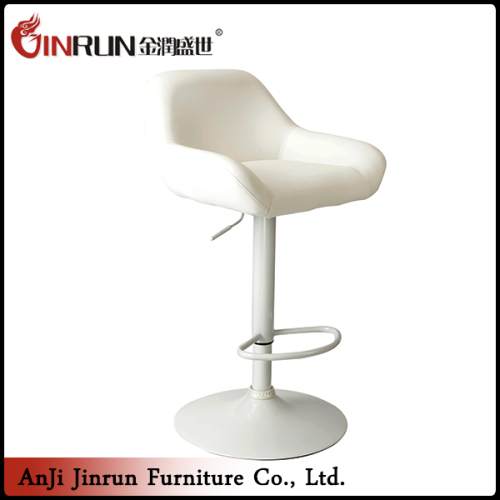 White cosy PU leather bar stool chairs for club pub