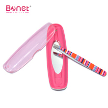 Cute Printing Tweezer with Mirror and Plastic Box