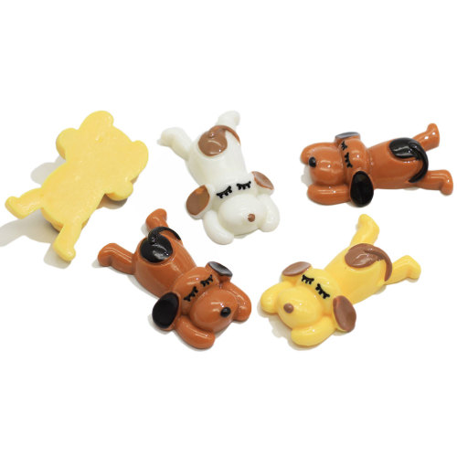 Multi kleur mini hond vormige hars cabochon voor kinderen handgemaakte speelgoed ornamenten harsen slijm kamer decoratie kralen
