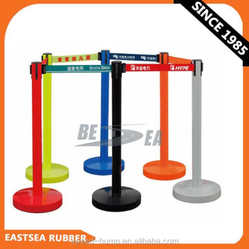 Colored Plastic Retractable Belt Queue Barricade Stand