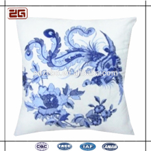 Plain Canvas Jacquard Beautiful Flower Throw Pillows Cushion
