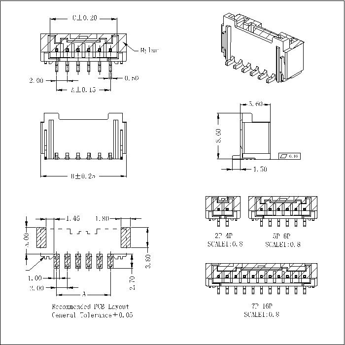 2.00mm Wafer SMT Type Connector