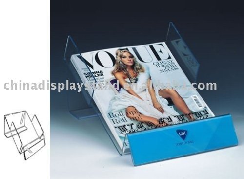 Acrylic Book Display Stand/ Magazine Shelf/ book display stand shelf