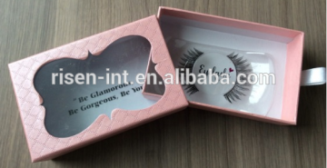 beautiful pink eye lash window packaging box