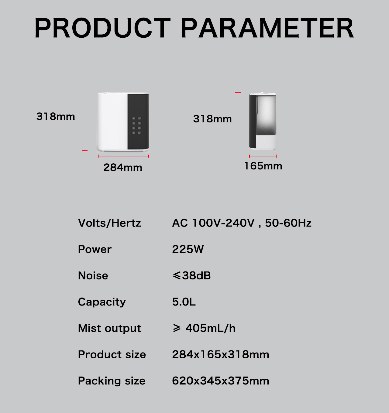 HTJ-2286 humidifier specification HTJ-2286 humidifier specification