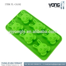 6 Cavity Rabbit Cake Chocolate Mold Handmade silicone soap mould