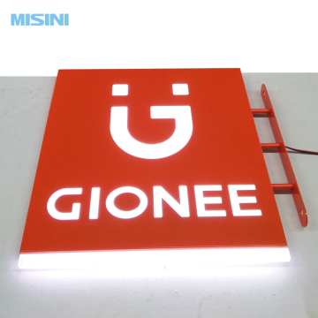 2021 Custom led light box sign advertising double  side luminous light box outdoor light box side fixed