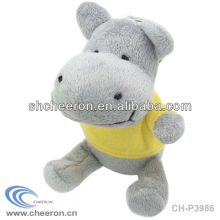 Mini plush hippo stuffed animal toy