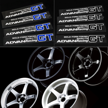 4x Car Styling Vinyl Auto Wheel Tyre Sticker Decals for ADVAN Racing GT FORGED A6060-T6
