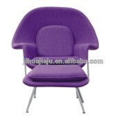 Modern fabric womb chair /fabric rocking chair/purple fabric chair
