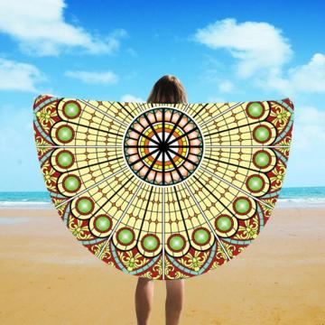 Large Thick Circular Beach Towel Round