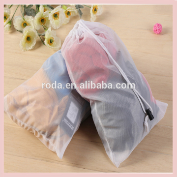 big capacity polyester white drawstring pouch