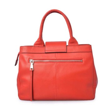 Multifunctional Leather Saffiano Skin Red Shopping Tote Bags