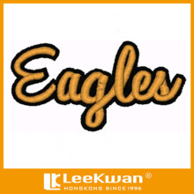 3D flock letter patch/3D embriodery patch/eagles 3D patch