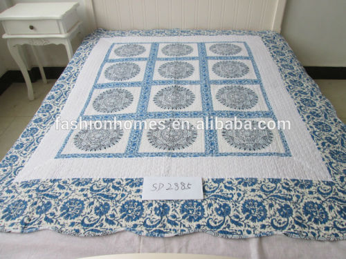 100-percent cotton bouti/Egyptian cotton printed quilt