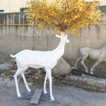 Abstract resin deer statue