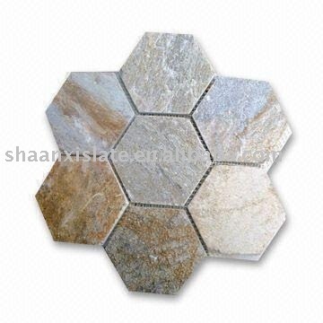 Multicolor stone mosaic slate