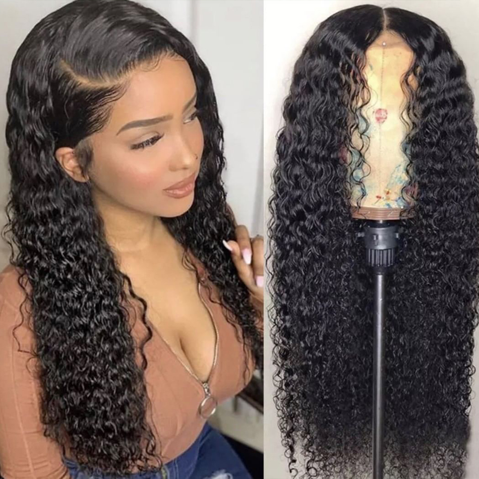 Cuticle Aligned Brazilian curly 100% Human Swiss HD Transparent 5x5 Lace closure Glueless raw Hair Wig for Black Women