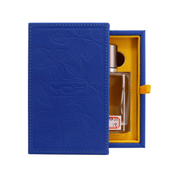 Caixa de embalagem de perfume de couro com gaveta extraível personalizada