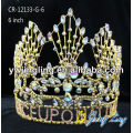 Gold Plated AB RhinestonePageant crowns for sale