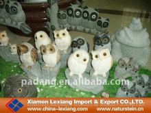 Marble owl sculpture