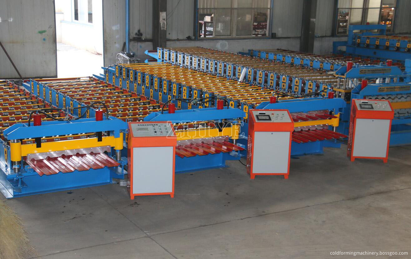 Steel Double Layer Roofing Sheet Roll Form Machine
