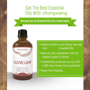 Pure natural clove leaf essential oil for teeth