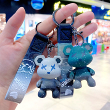 Cute Color-Changing Bear Pendant Keychain - Boy and Girl Design