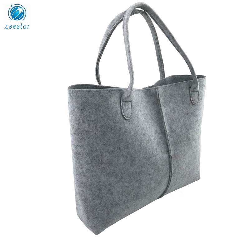 Large Capacity Felt Handbag for Women Lady Daily Shopping Tote Bag