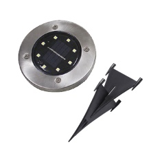 Super Bright 8 LED Solar Inground Garden Light