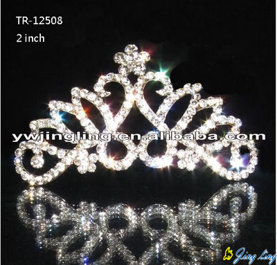 Bridal Tiara Silver Crystal Crowns