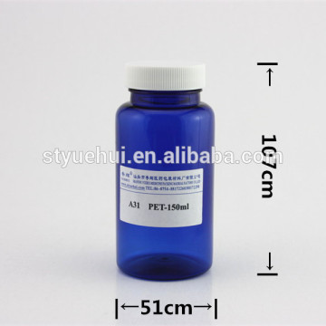 Pharmaceutical industrial use and plastic material blue pill bottles