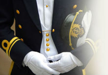 white gloves cotton Berets cap